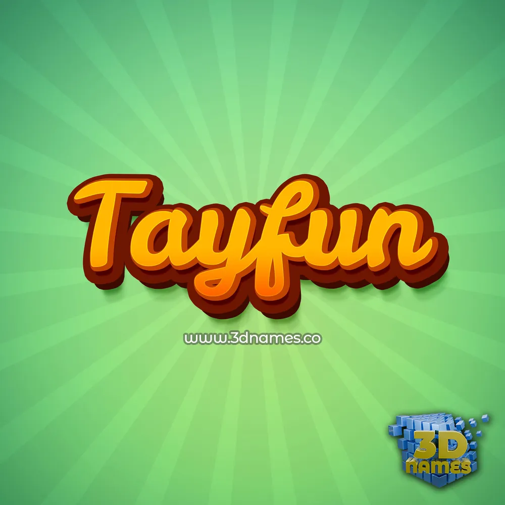 tayfun in Green Rays style - 3D name wallpaper
