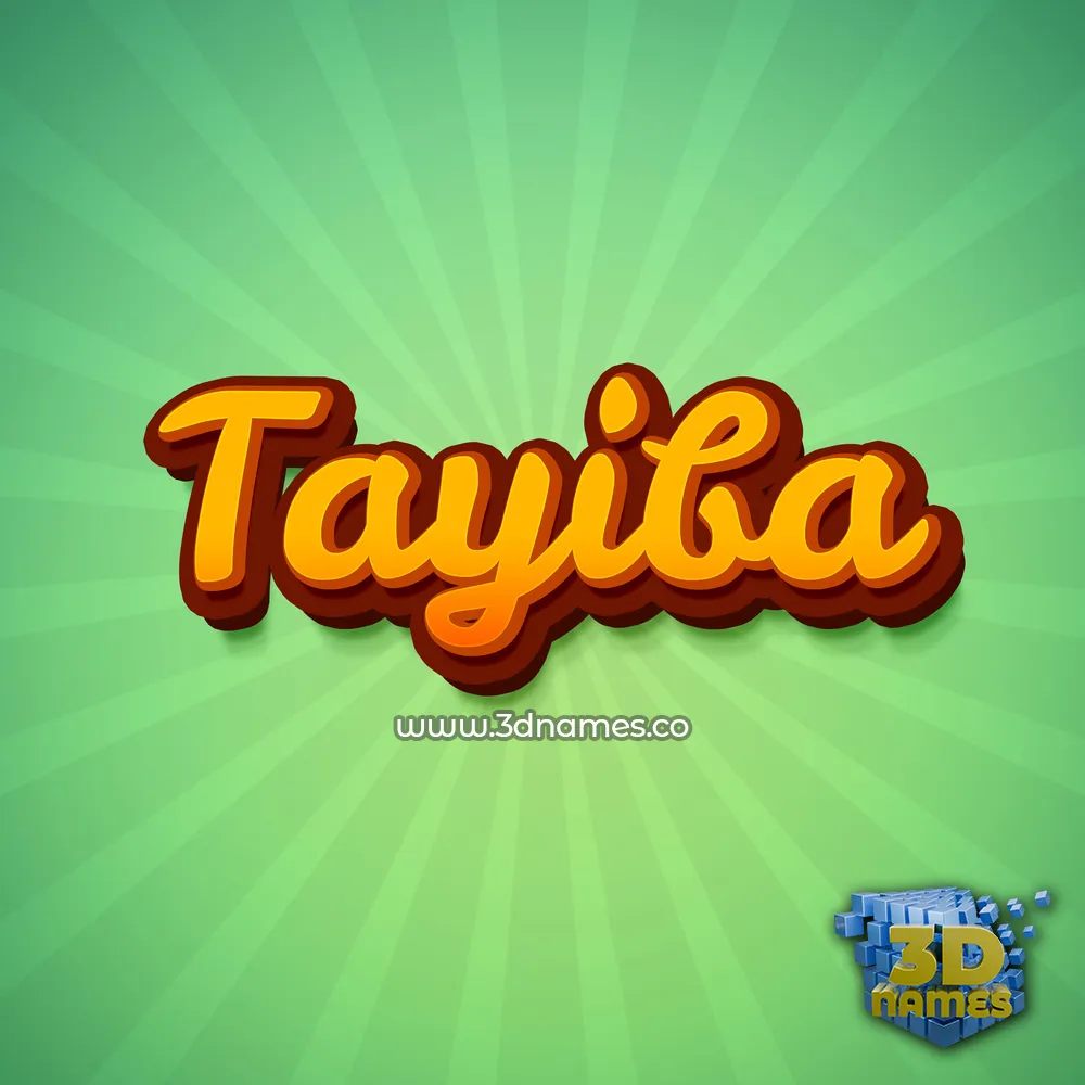 tayiba in Green Rays style - 3D name wallpaper