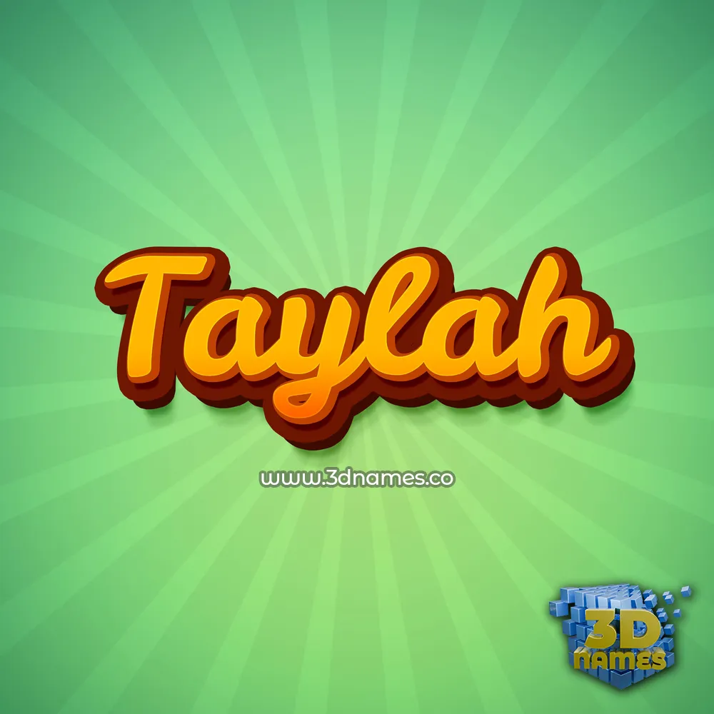 taylah in Green Rays style - 3D name wallpaper