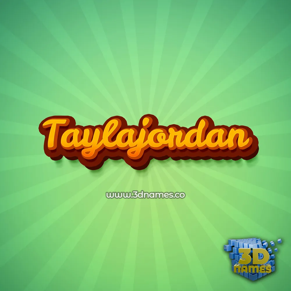 taylajordan in Green Rays style - 3D name wallpaper