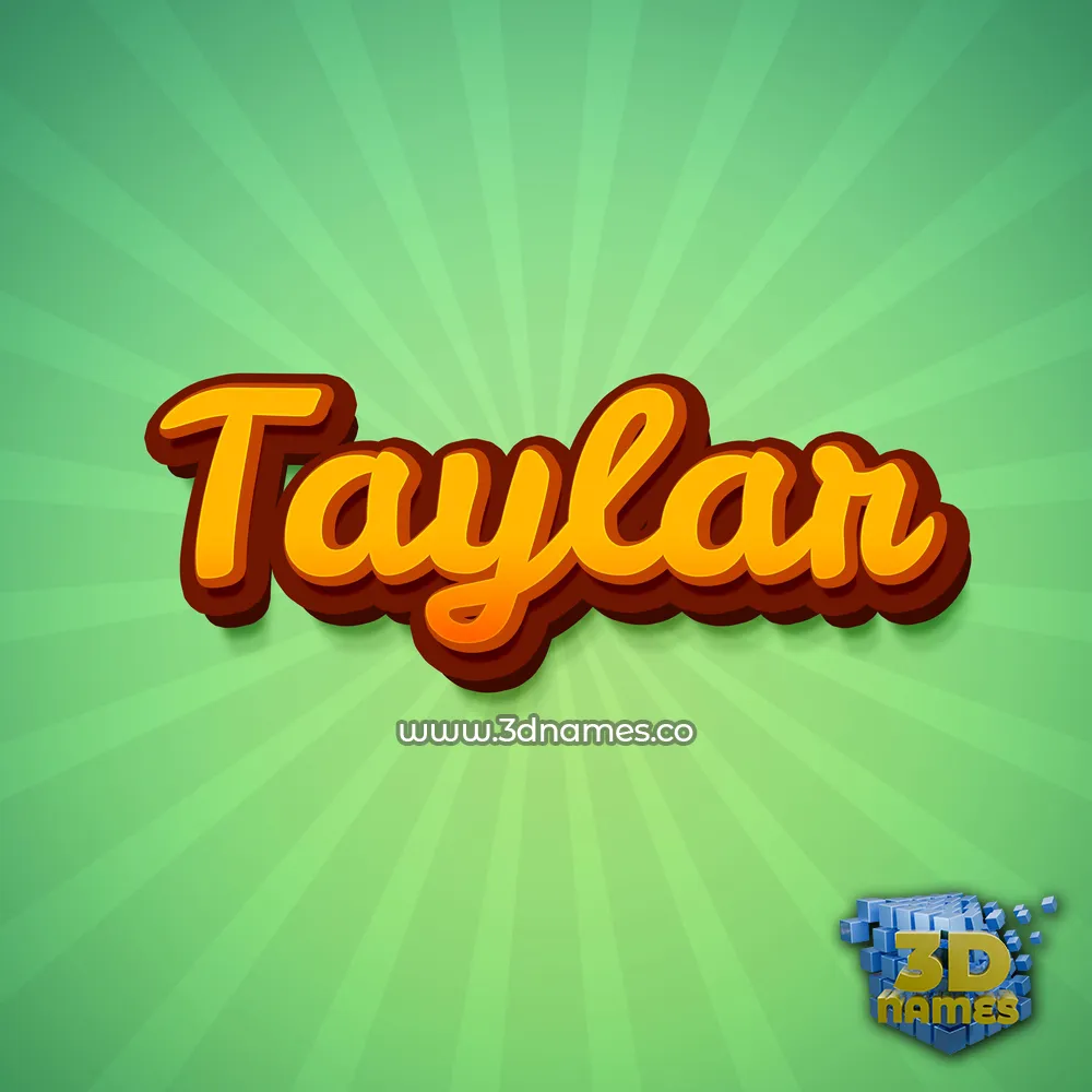 taylar in Green Rays style - 3D name wallpaper