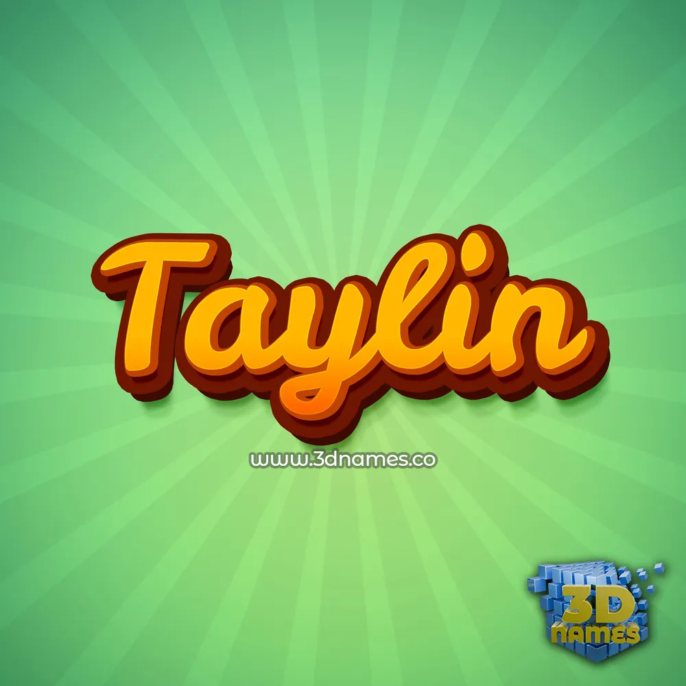 taylin in Green Rays style - 3D name wallpaper