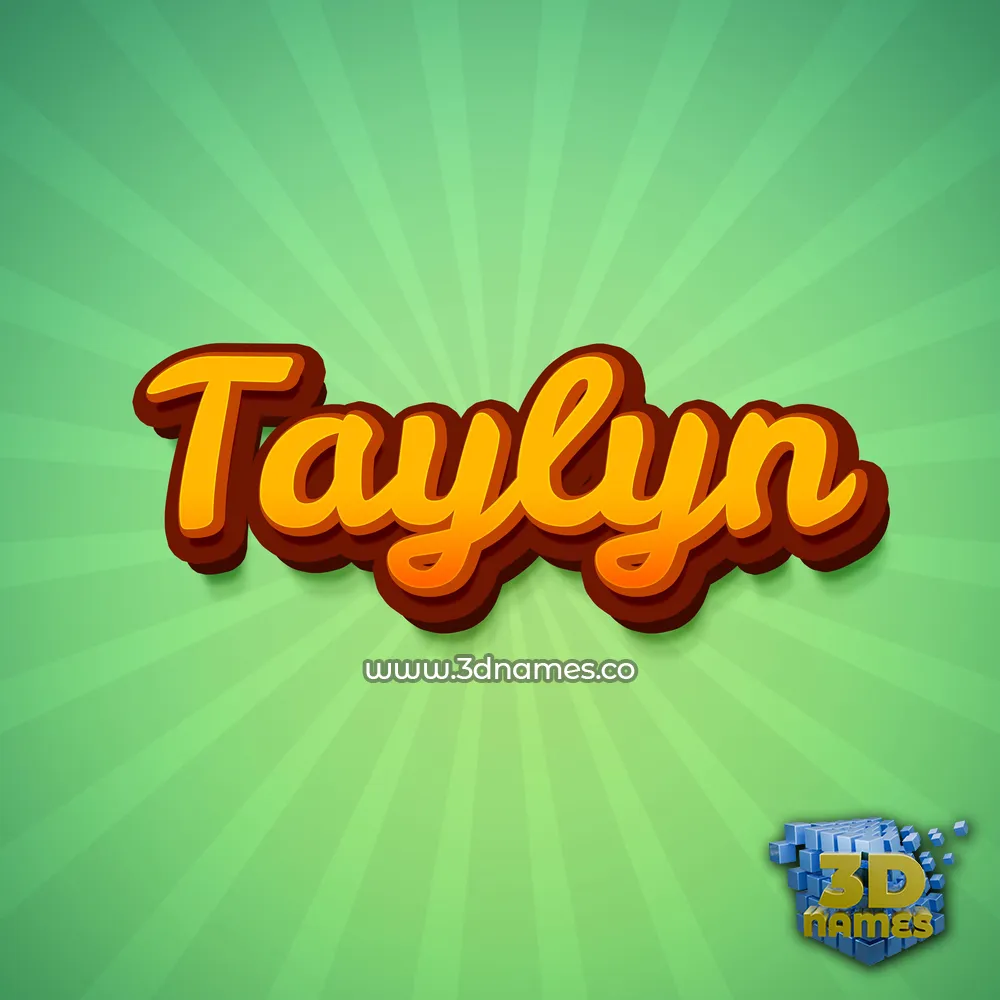 taylyn in Green Rays style - 3D name wallpaper