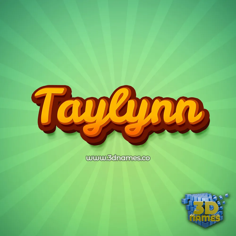 taylynn in Green Rays style - 3D name wallpaper