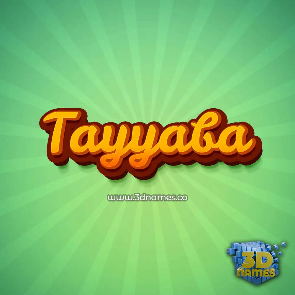 tayyaba in Green Rays style - 3D name wallpaper