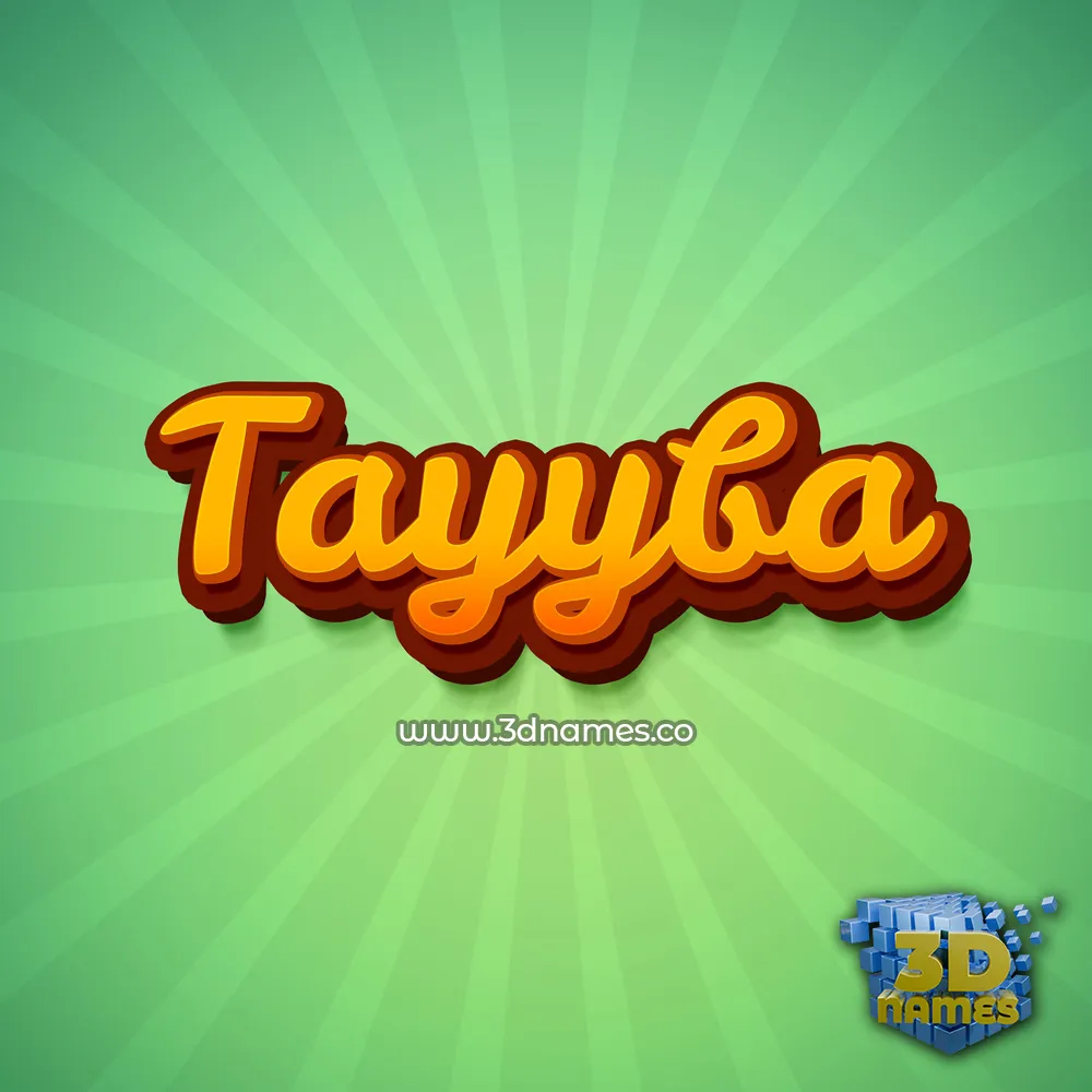 tayyba in Green Rays style - 3D name wallpaper