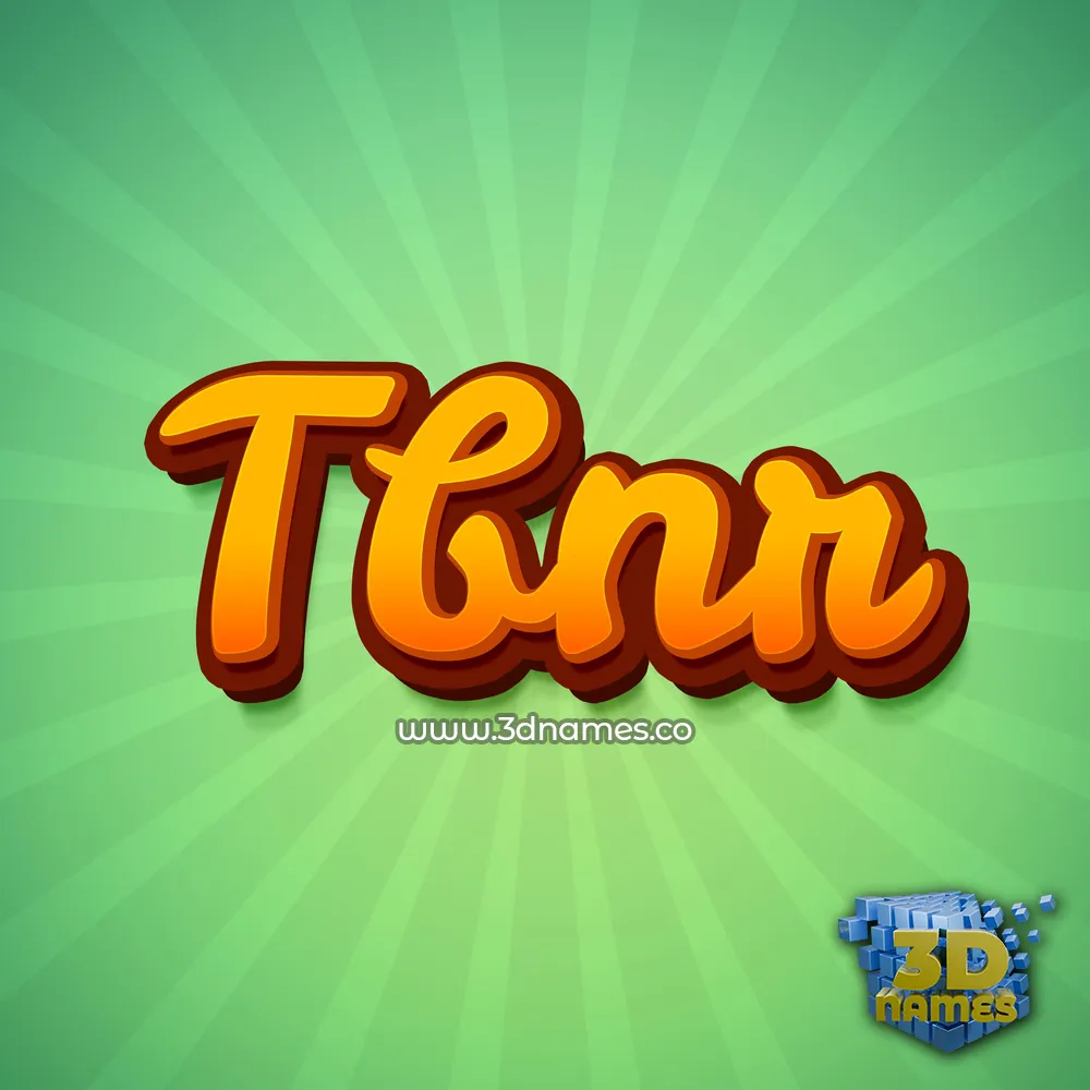 tbnr in Green Rays style - 3D name wallpaper