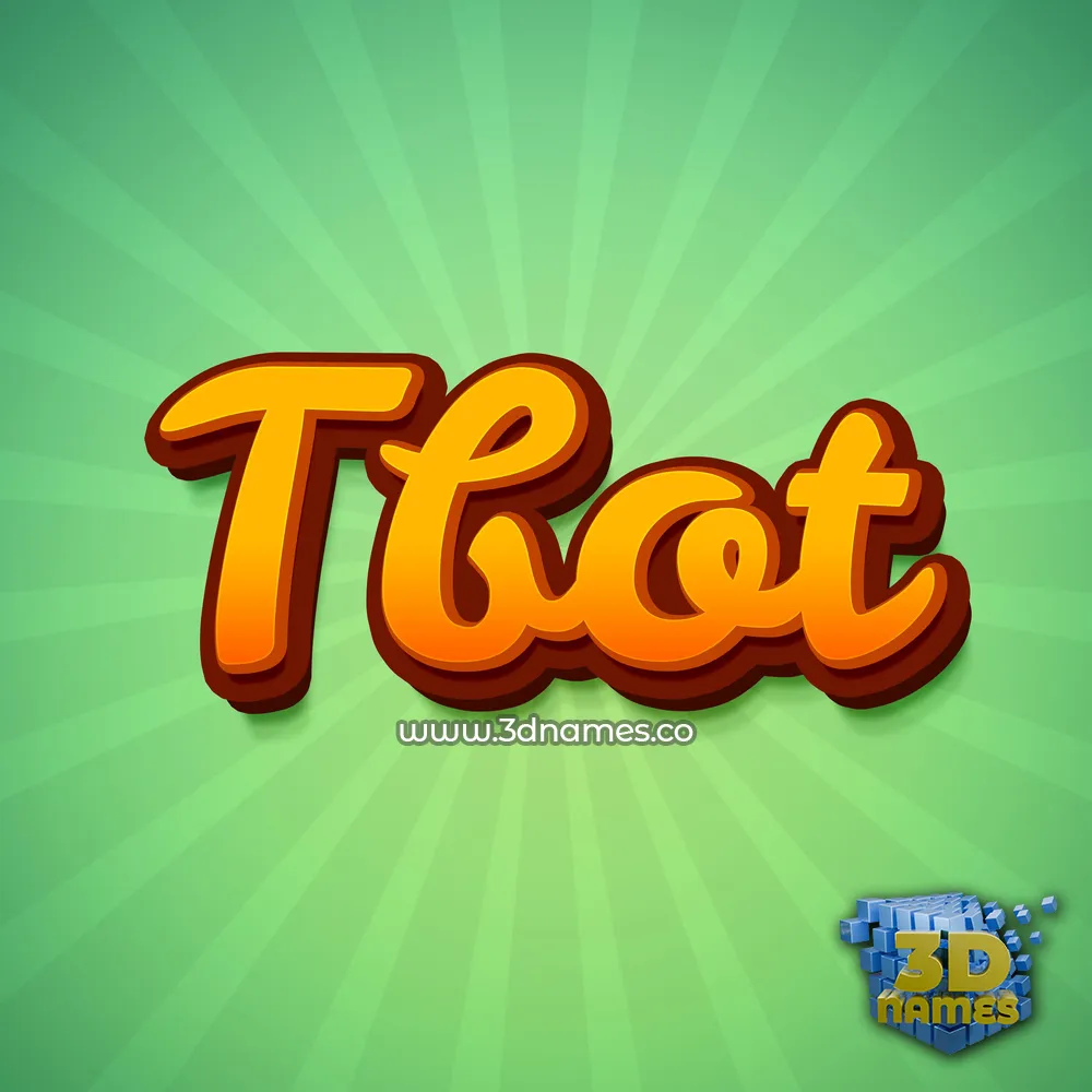 tbot in Green Rays style - 3D name wallpaper
