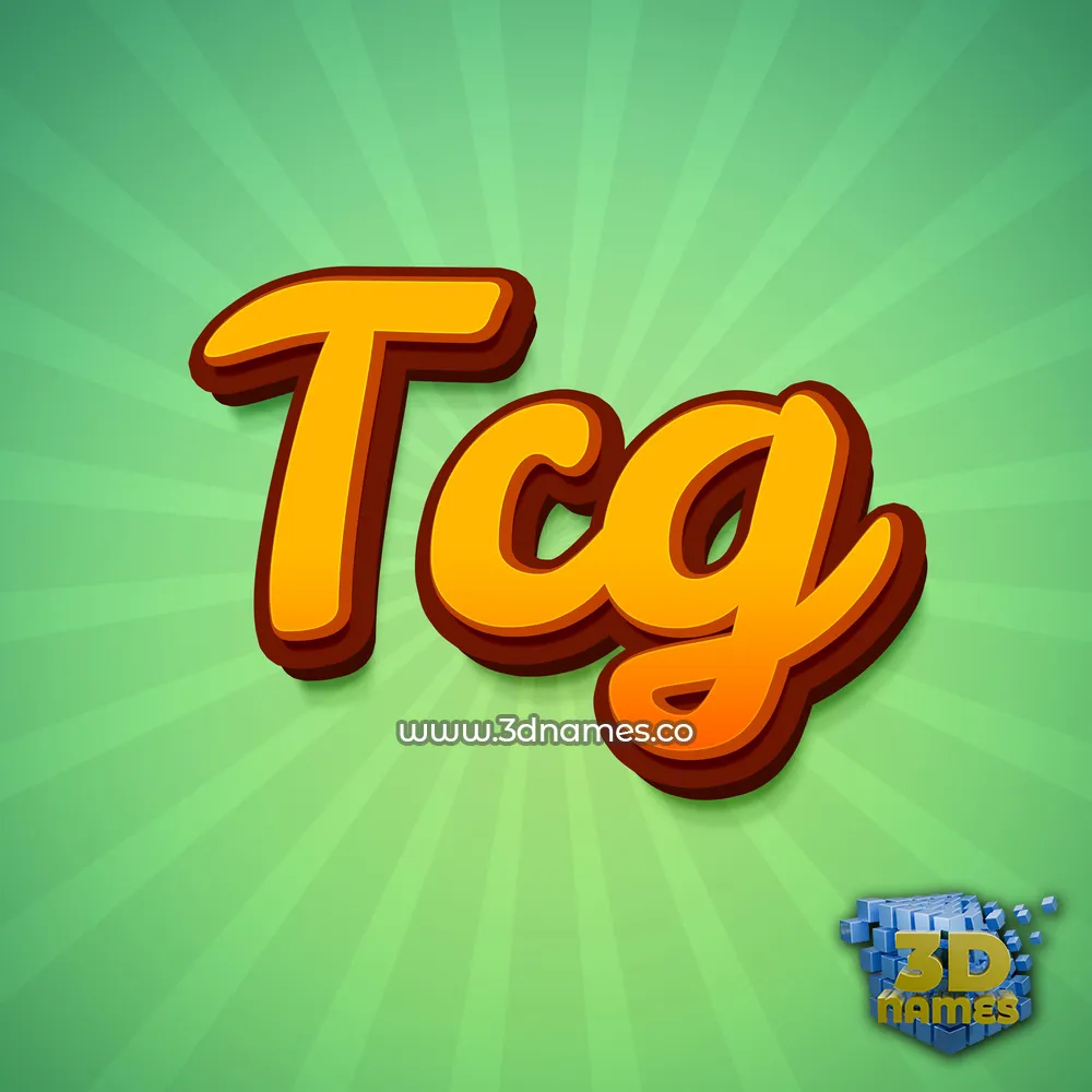 tcg in Green Rays style - 3D name wallpaper