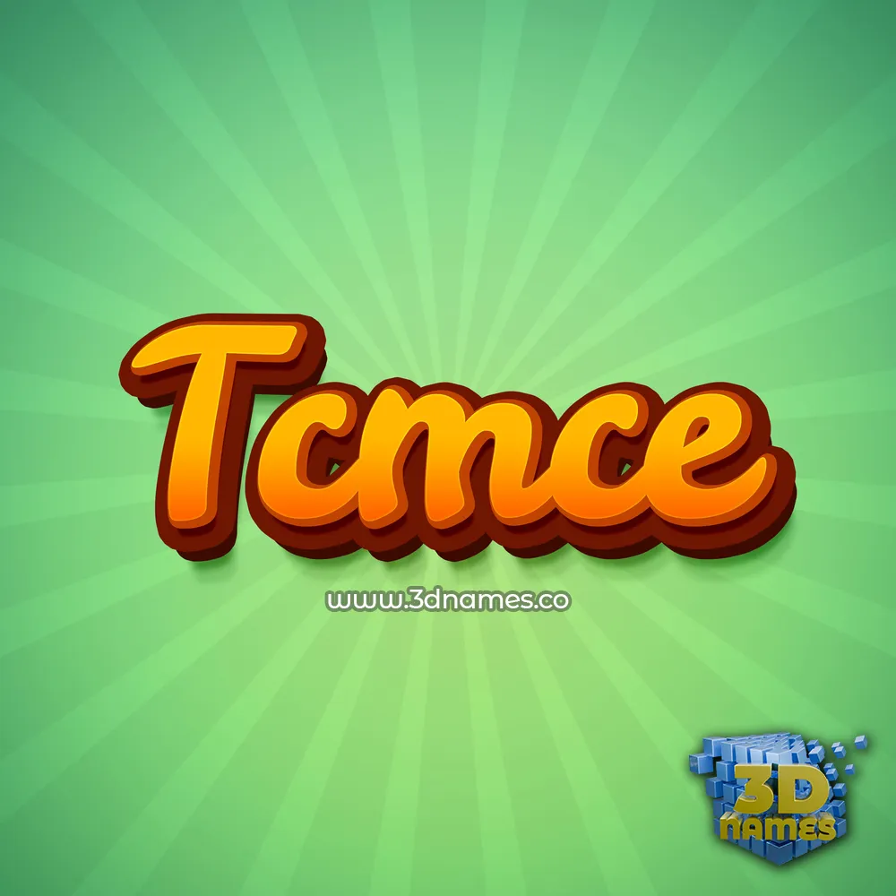 tcmce in Green Rays style - 3D name wallpaper