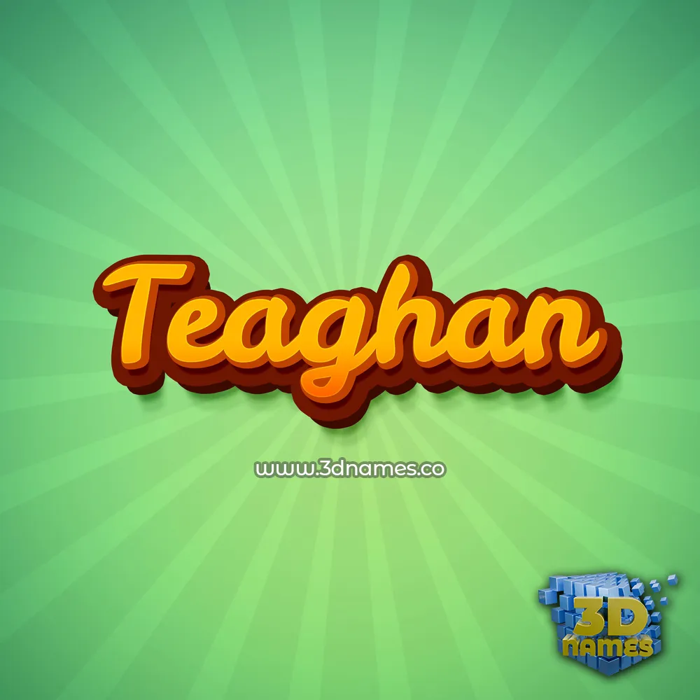 teaghan in Green Rays style - 3D name wallpaper