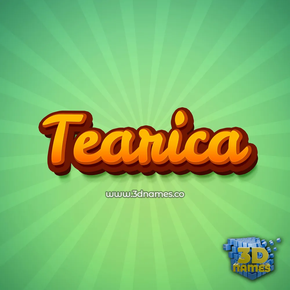 tearica in Green Rays style - 3D name wallpaper
