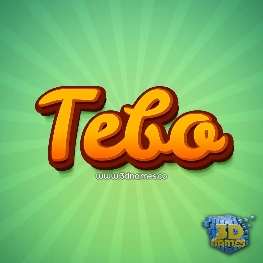 tebo in Green Rays style - 3D name wallpaper