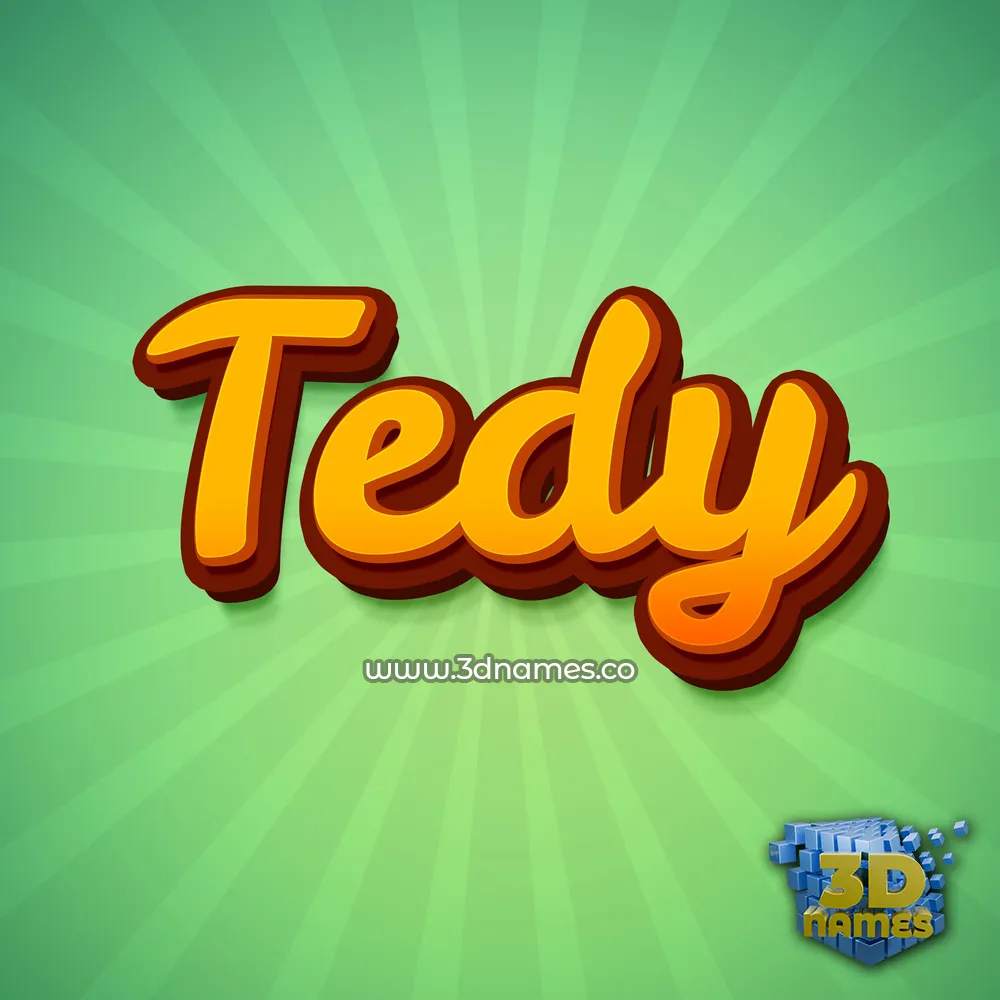 tedy in Green Rays style - 3D name wallpaper