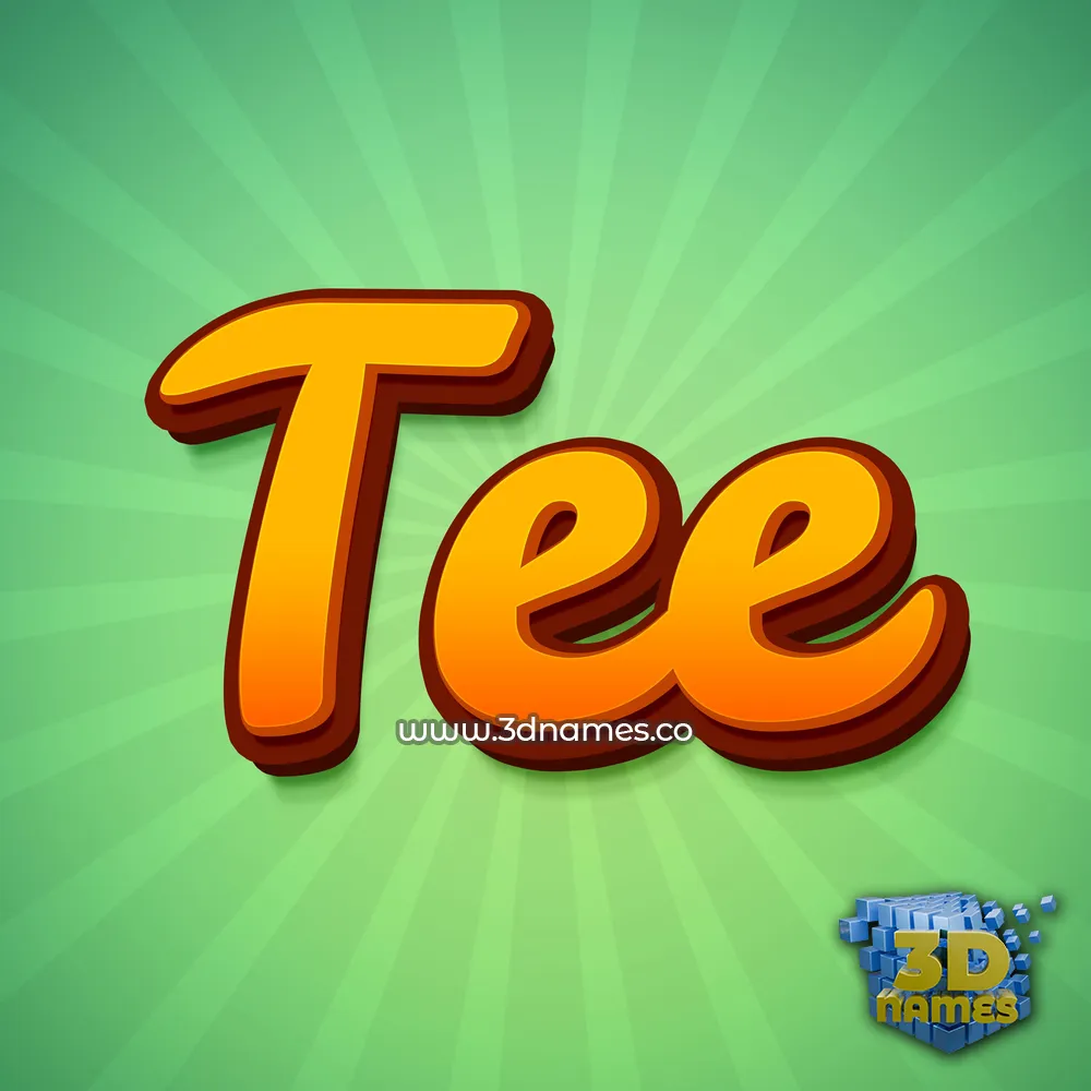 tee in Green Rays style - 3D name wallpaper