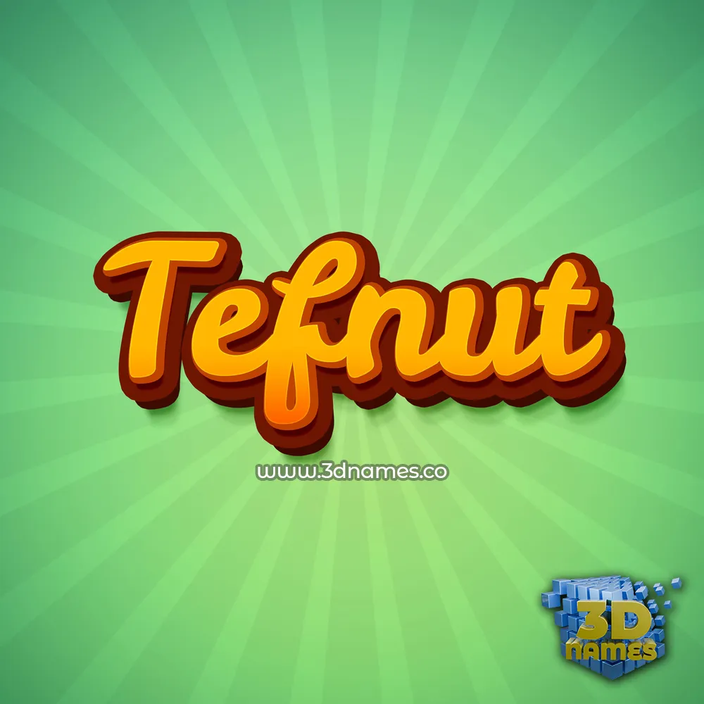 tefnut in Green Rays style - 3D name wallpaper