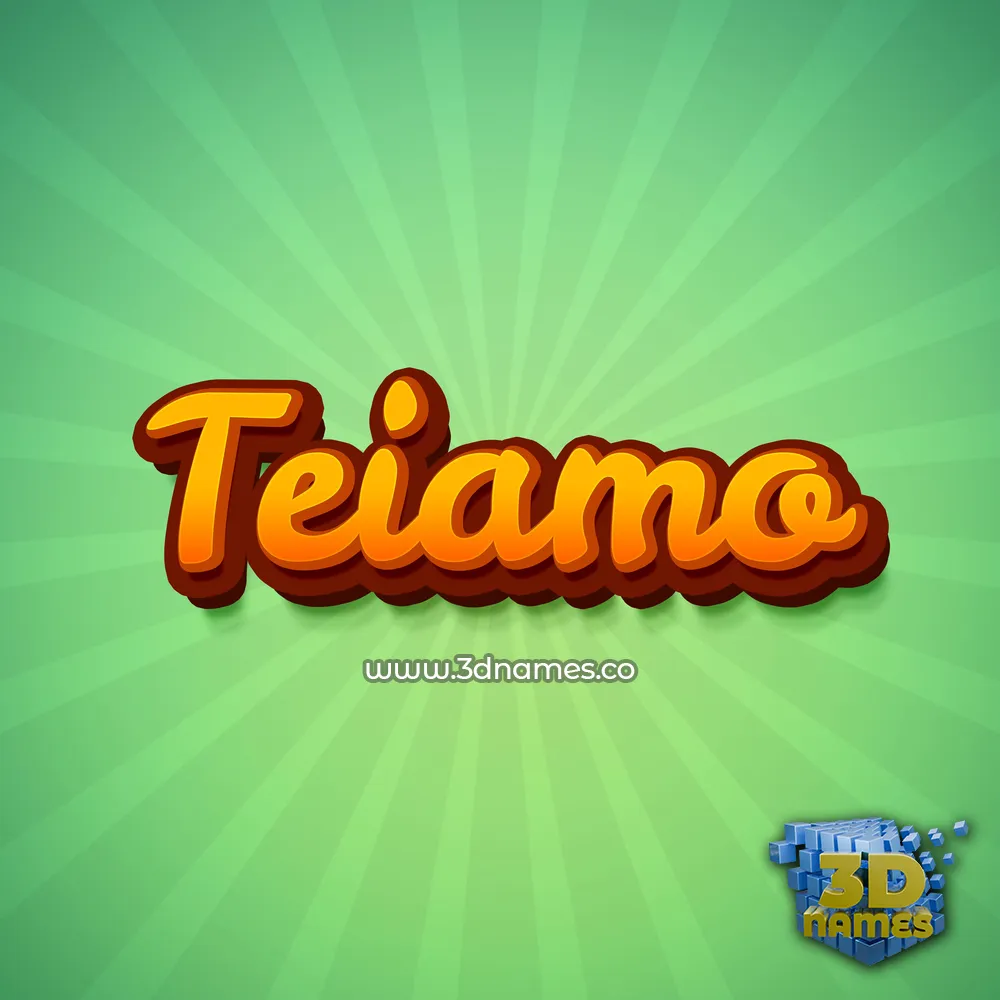 teiamo in Green Rays style - 3D name wallpaper