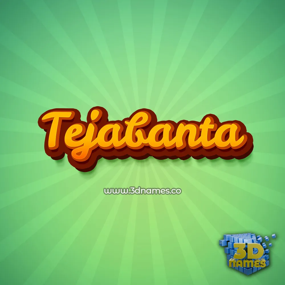 tejabanta in Green Rays style - 3D name wallpaper