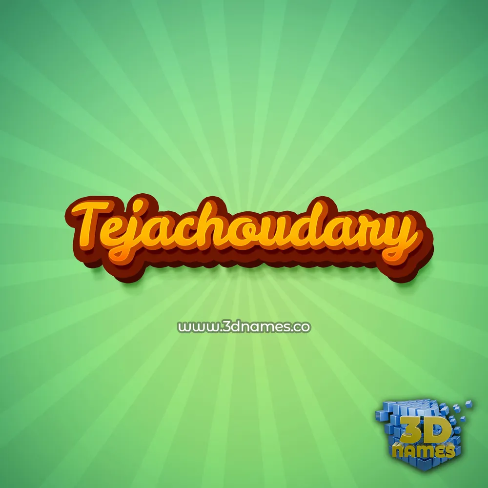 tejachoudary in Green Rays style - 3D name wallpaper