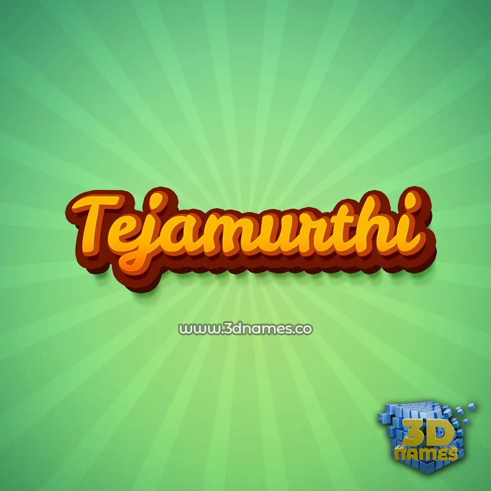 tejamurthi in Green Rays style - 3D name wallpaper