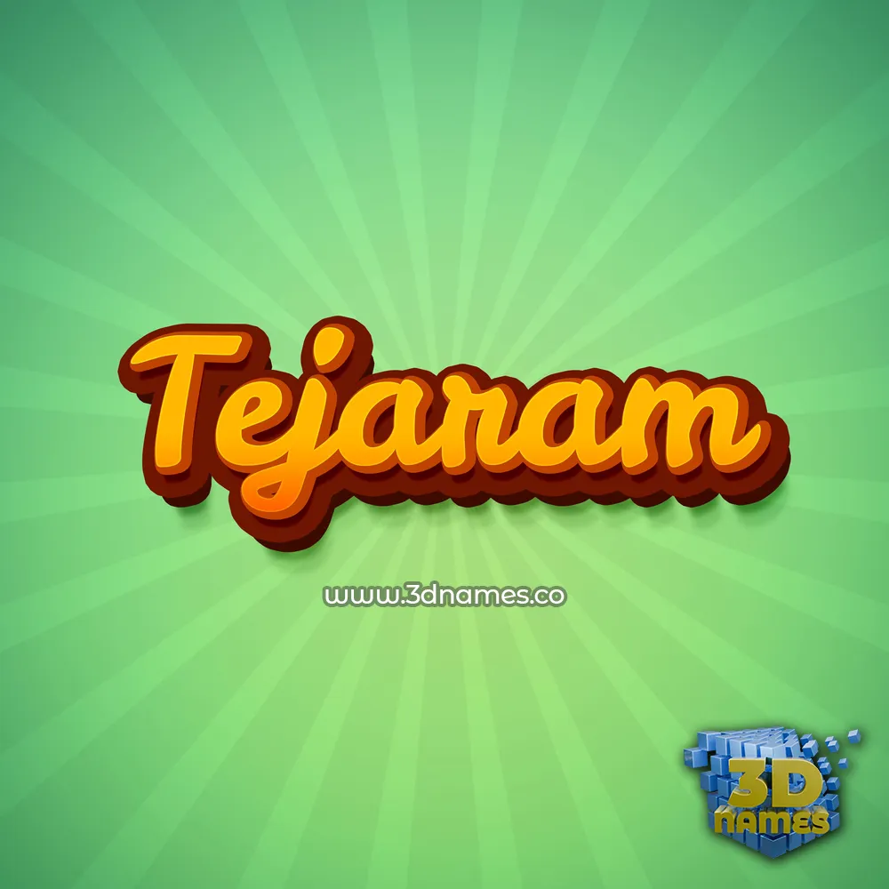 tejaram in Green Rays style - 3D name wallpaper
