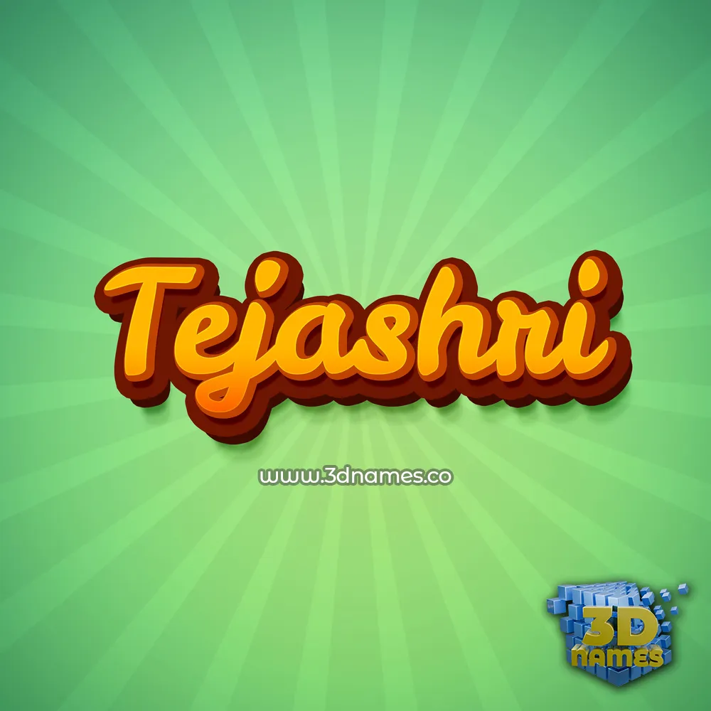 tejashri in Green Rays style - 3D name wallpaper