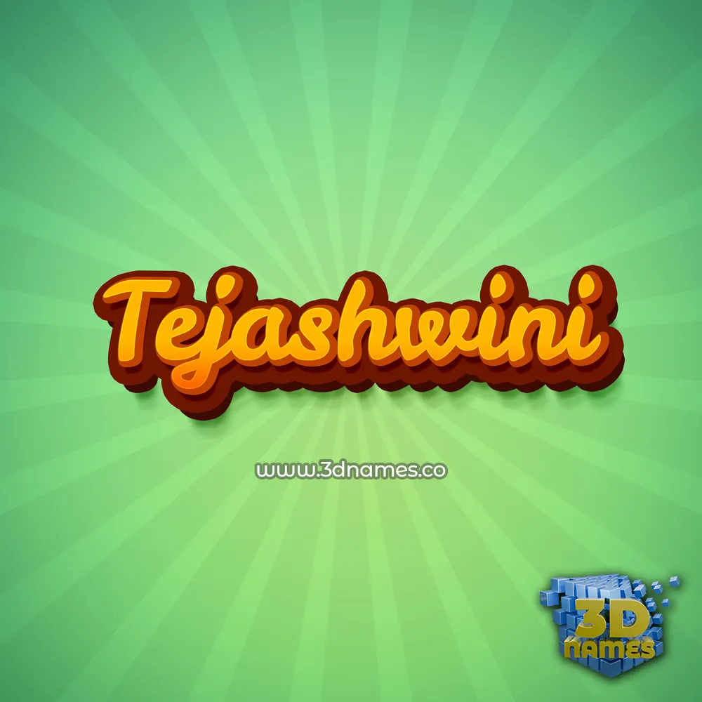 tejashwini in Green Rays style - 3D name wallpaper
