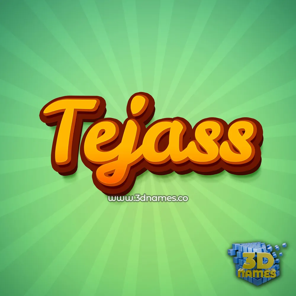 tejass in Green Rays style - 3D name wallpaper