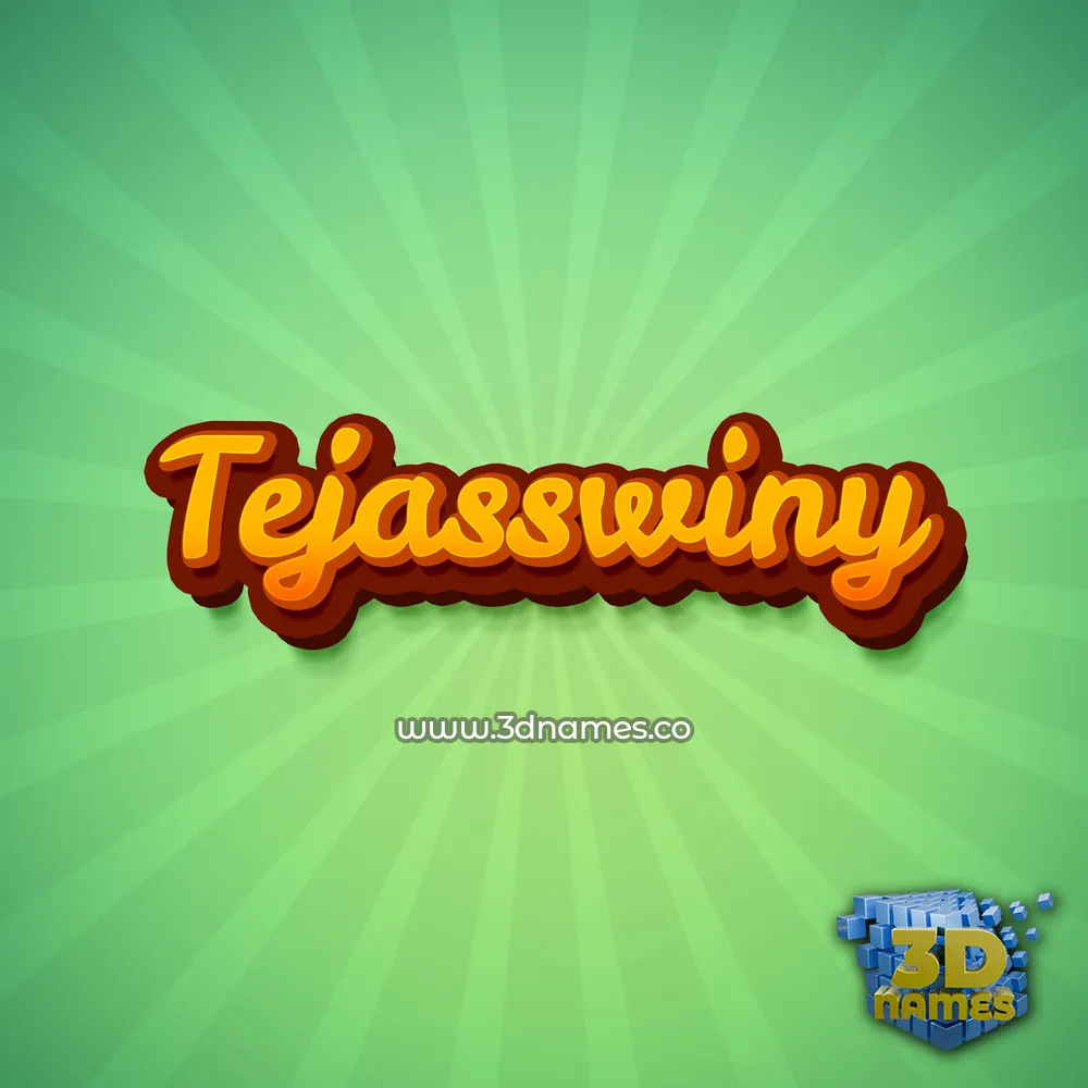 tejasswiny in Green Rays style - 3D name wallpaper