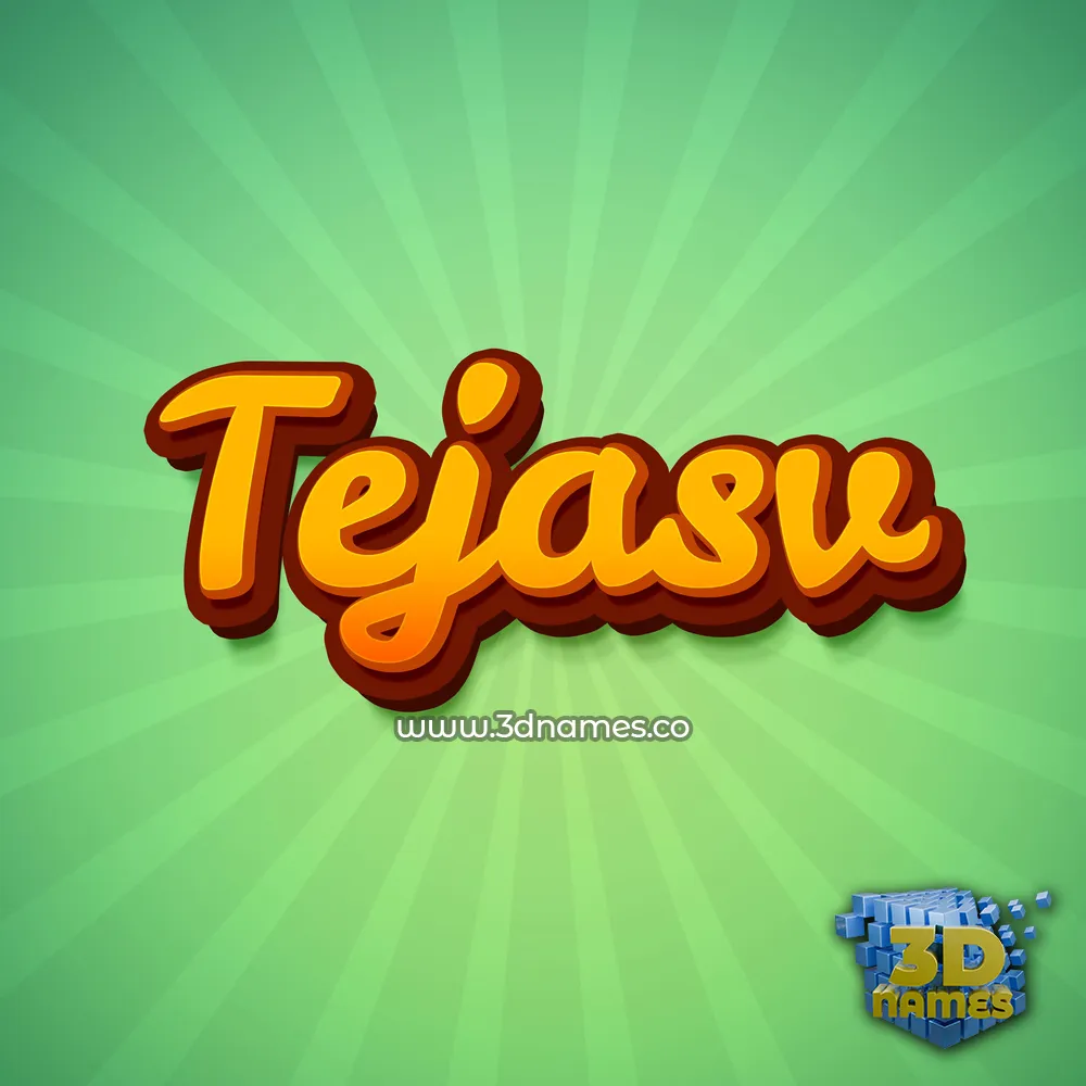 tejasv in Green Rays style - 3D name wallpaper