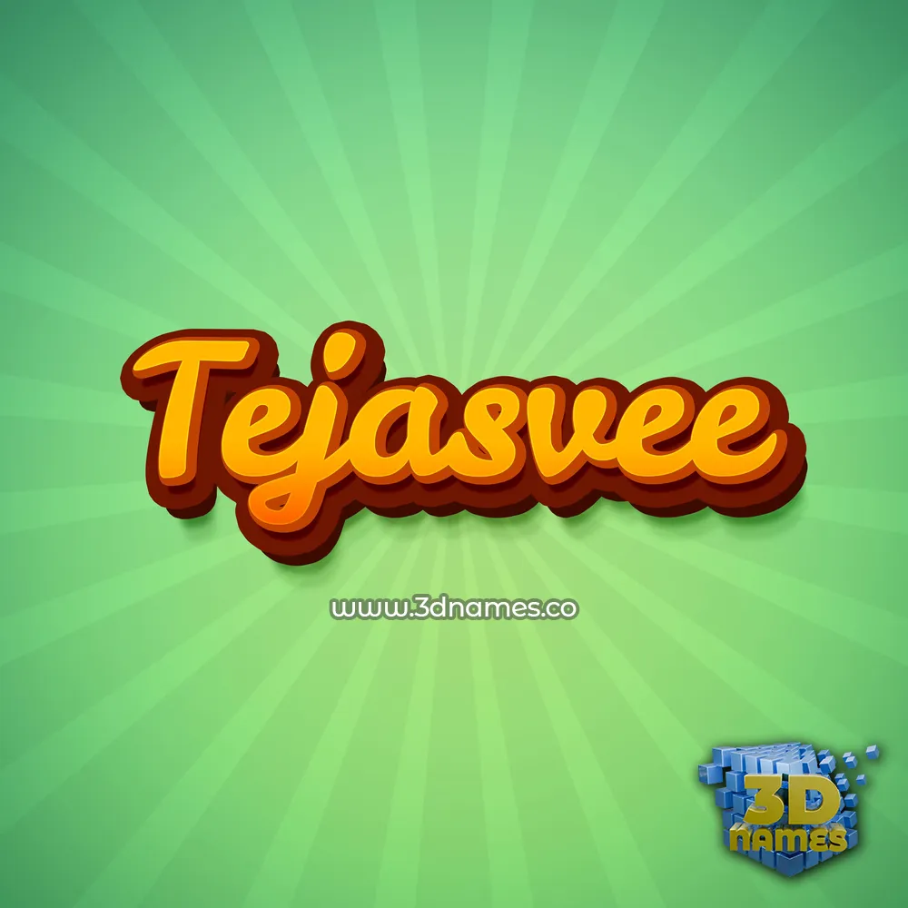 tejasvee in Green Rays style - 3D name wallpaper
