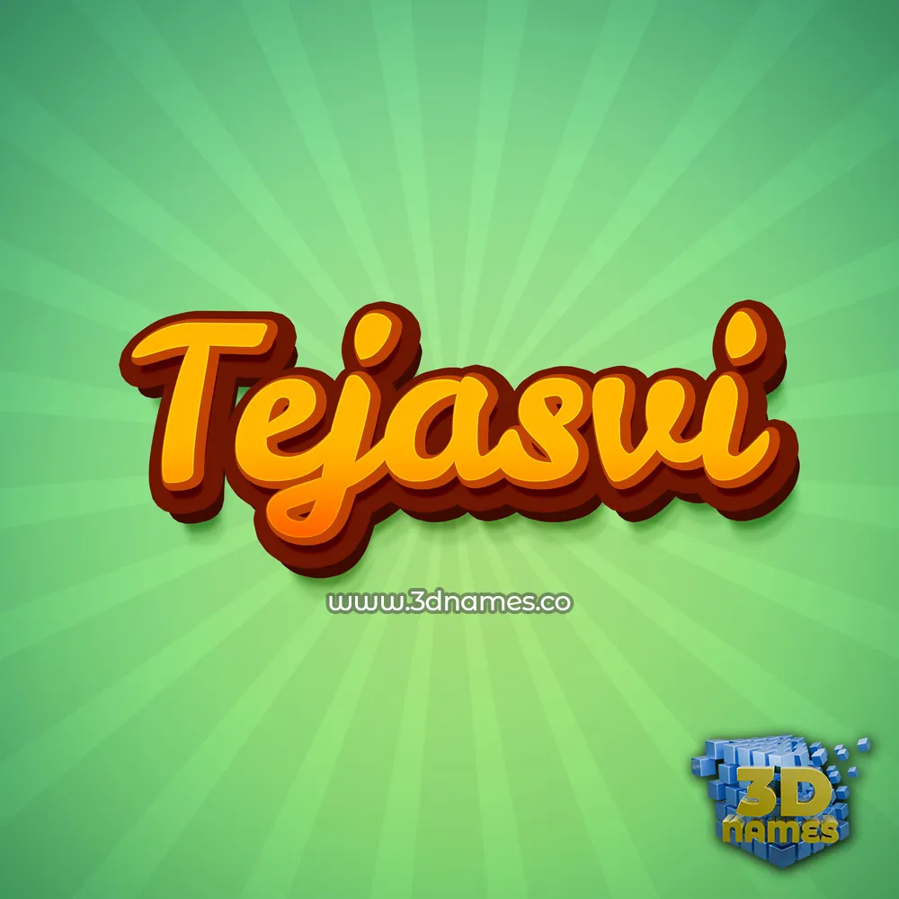 tejasvi in Green Rays style - 3D name wallpaper