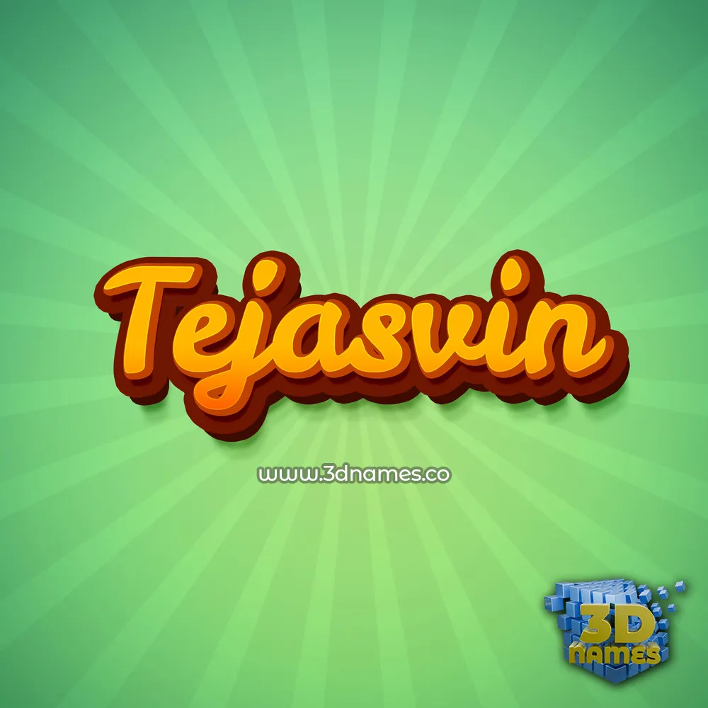 tejasvin in Green Rays style - 3D name wallpaper