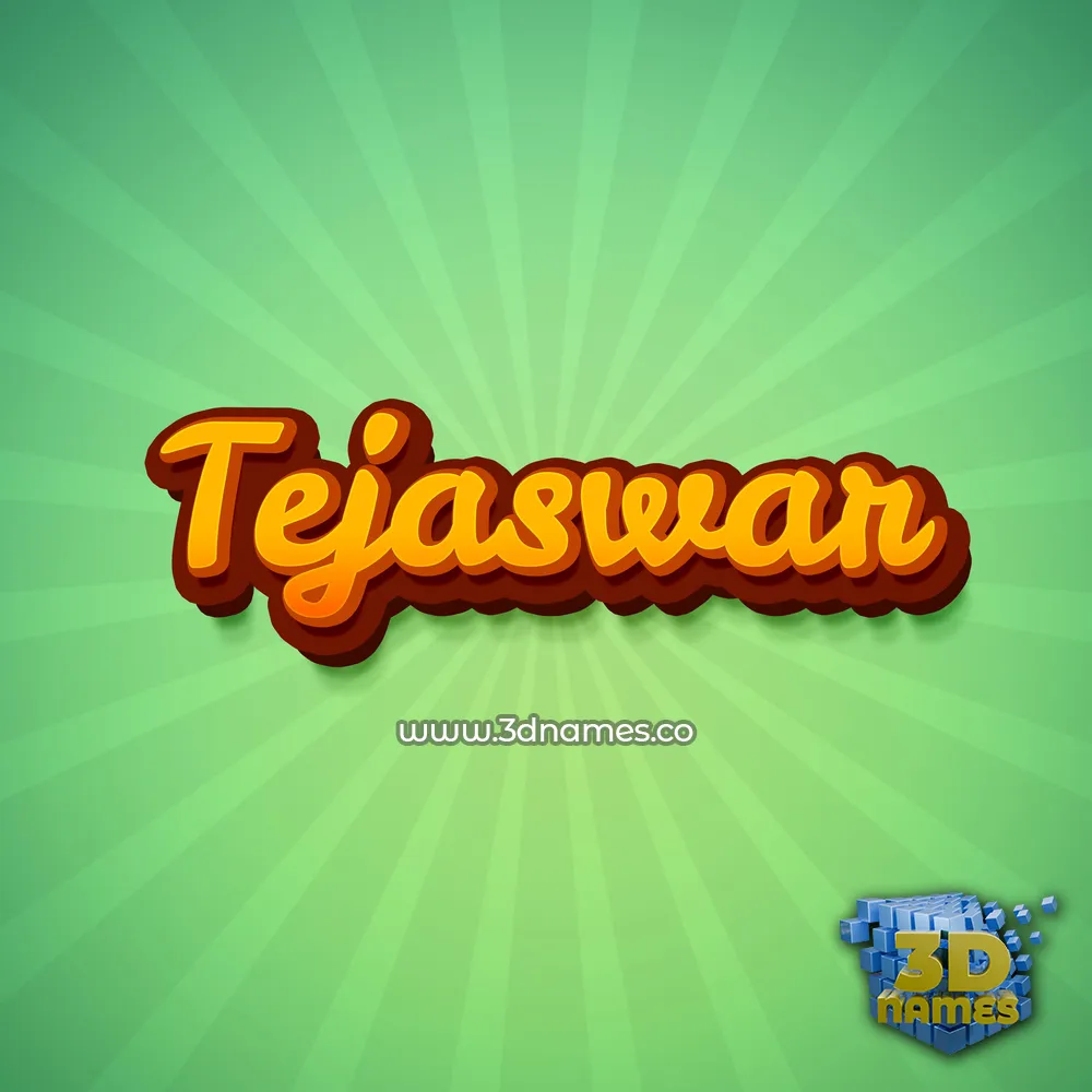 tejaswar in Green Rays style - 3D name wallpaper