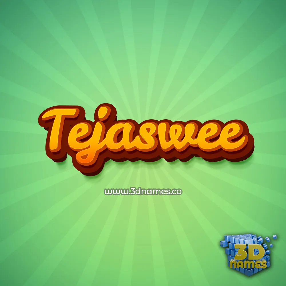 tejaswee in Green Rays style - 3D name wallpaper