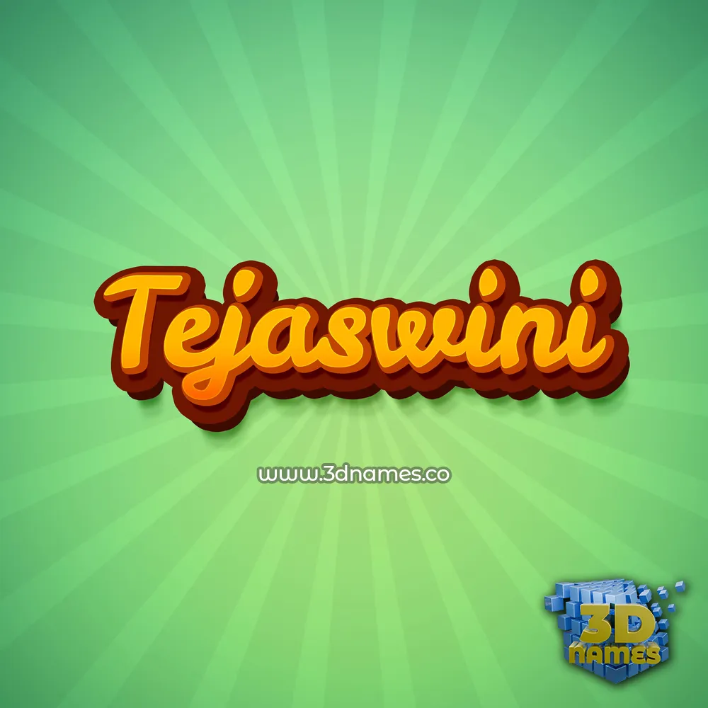 tejaswini in Green Rays style - 3D name wallpaper