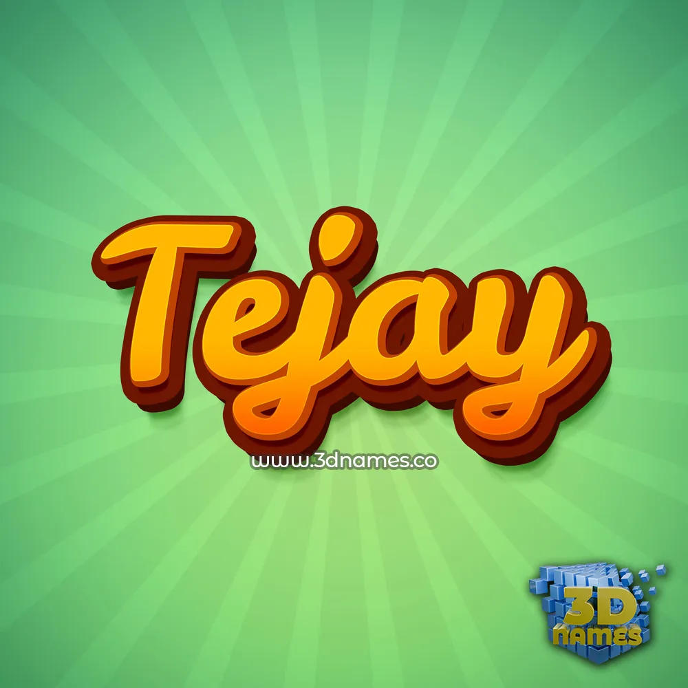 tejay in Green Rays style - 3D name wallpaper