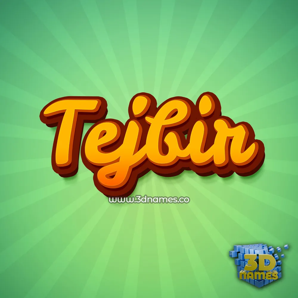 tejbir in Green Rays style - 3D name wallpaper