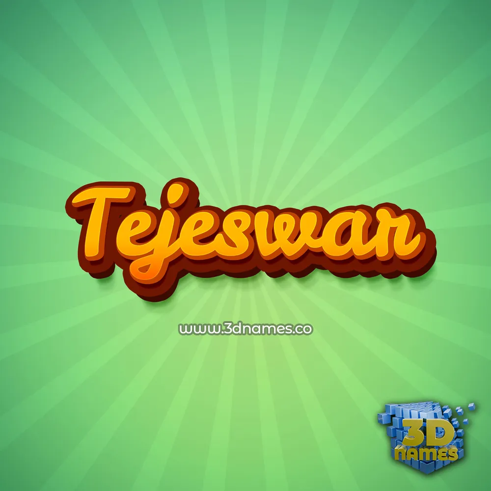 tejeswar in Green Rays style - 3D name wallpaper