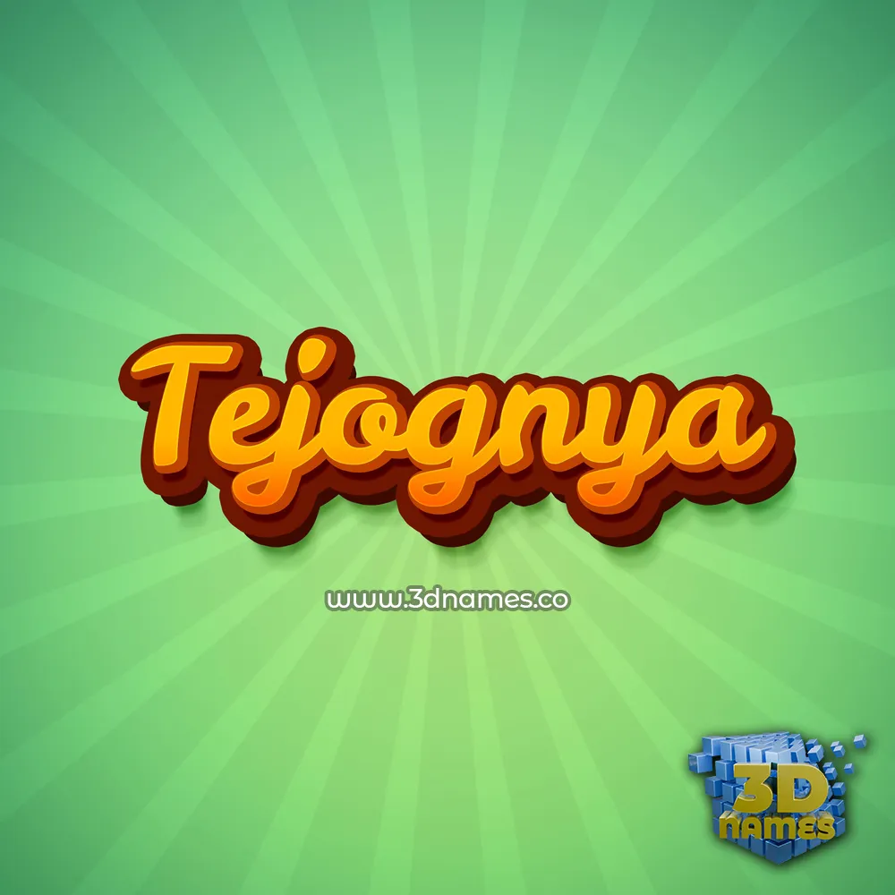 tejognya in Green Rays style - 3D name wallpaper