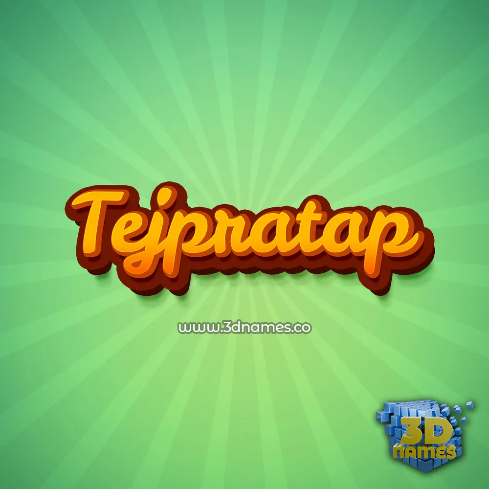 tejpratap in Green Rays style - 3D name wallpaper