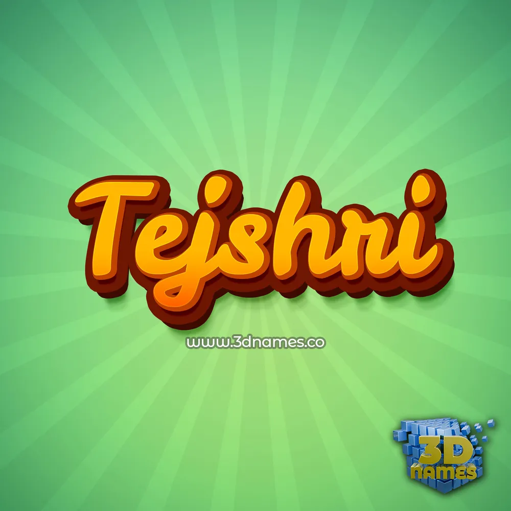 tejshri in Green Rays style - 3D name wallpaper