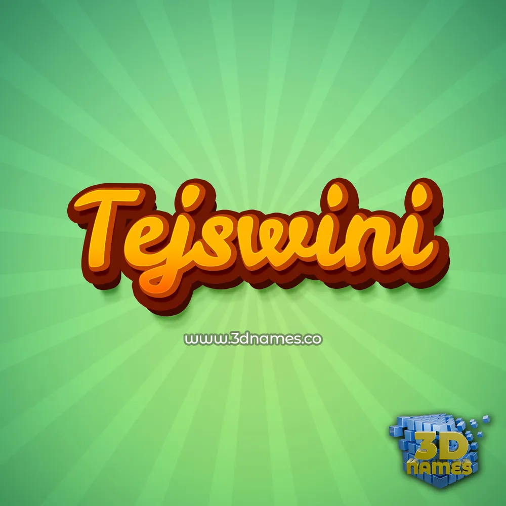 tejswini in Green Rays style - 3D name wallpaper