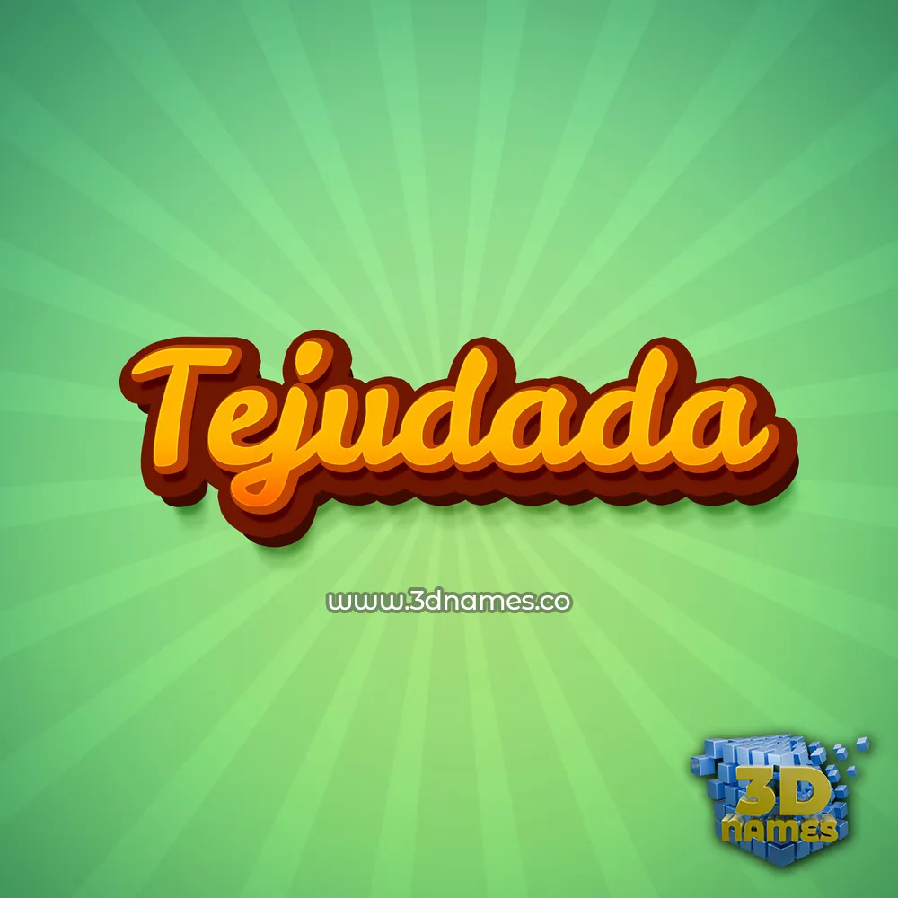 tejudada in Green Rays style - 3D name wallpaper