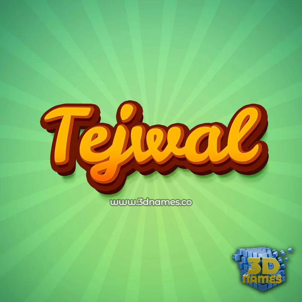 tejwal in Green Rays style - 3D name wallpaper