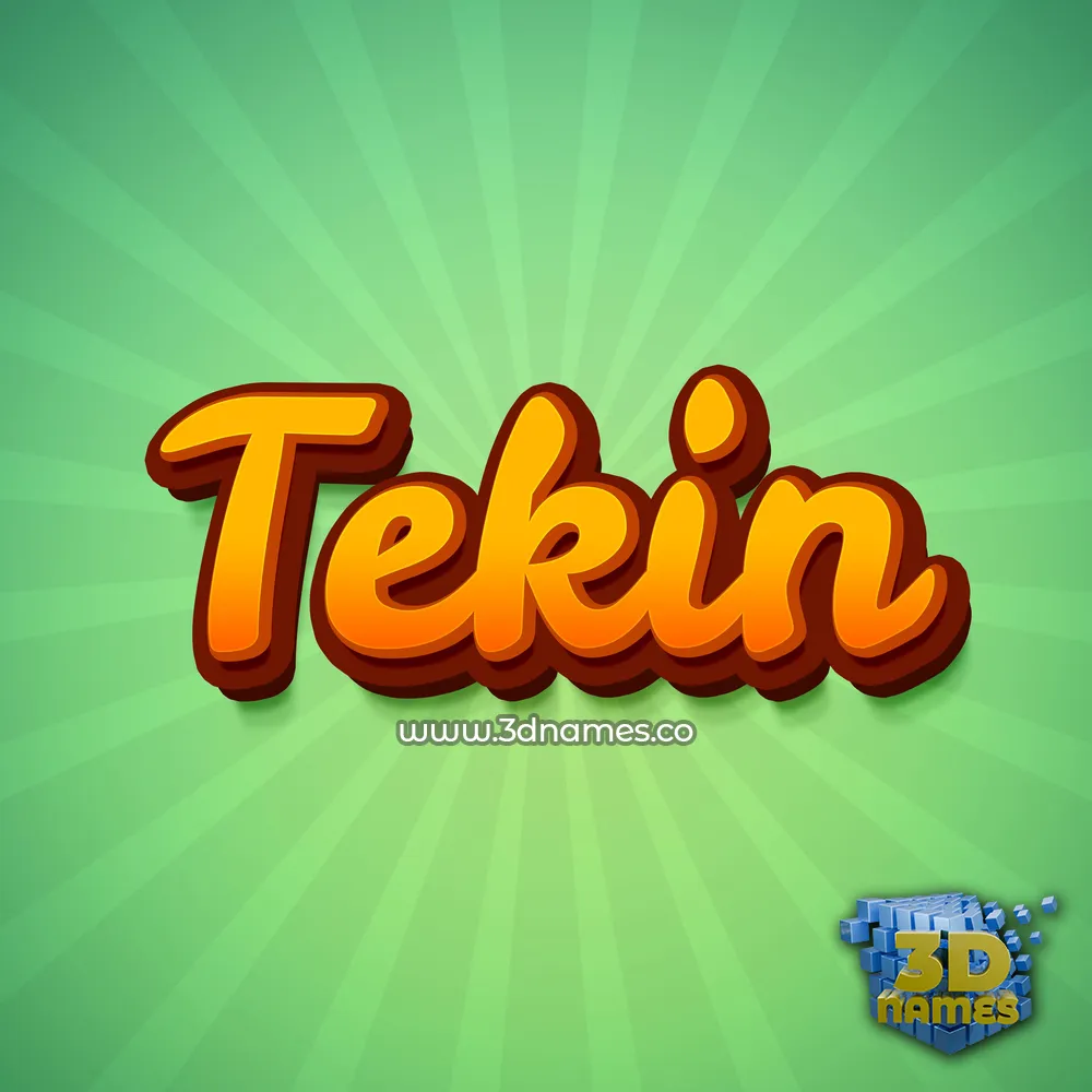 tekin in Green Rays style - 3D name wallpaper