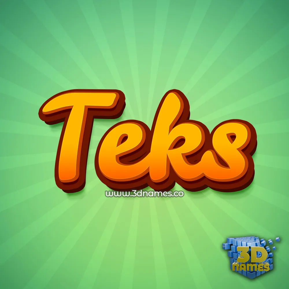 teks in Green Rays style - 3D name wallpaper
