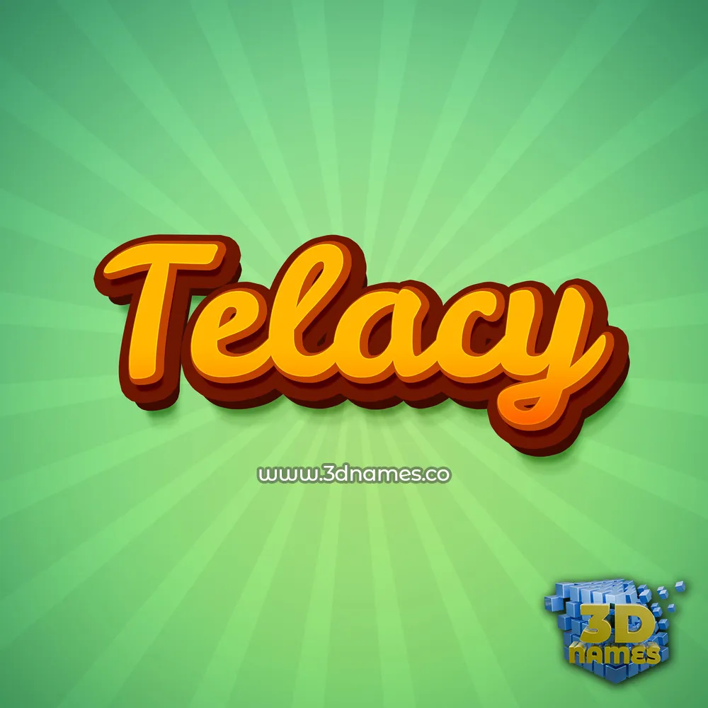 telacy in Green Rays style - 3D name wallpaper