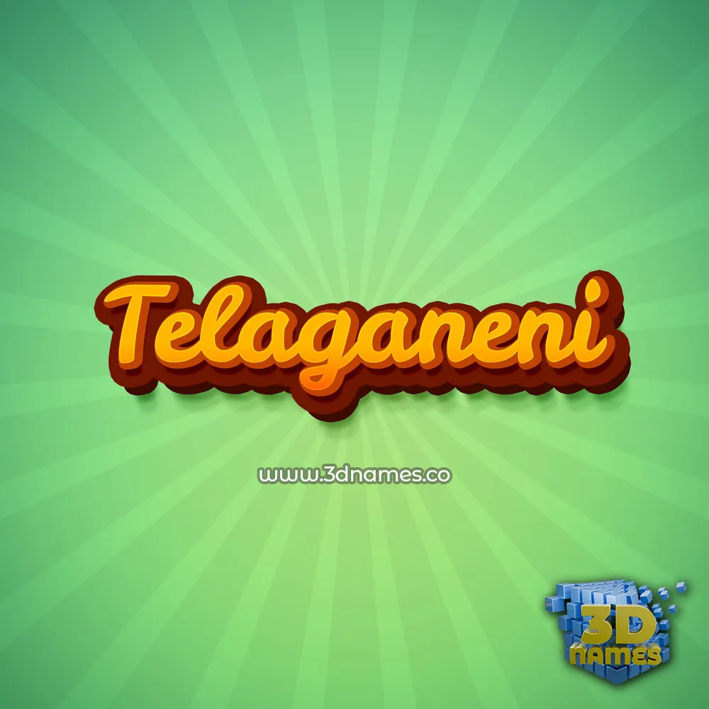 telaganeni in Green Rays style - 3D name wallpaper