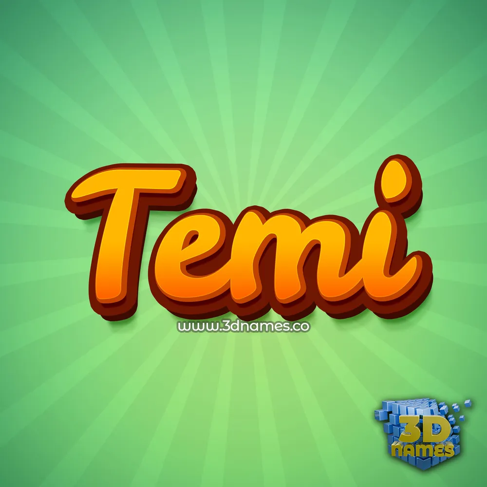 temi in Green Rays style - 3D name wallpaper